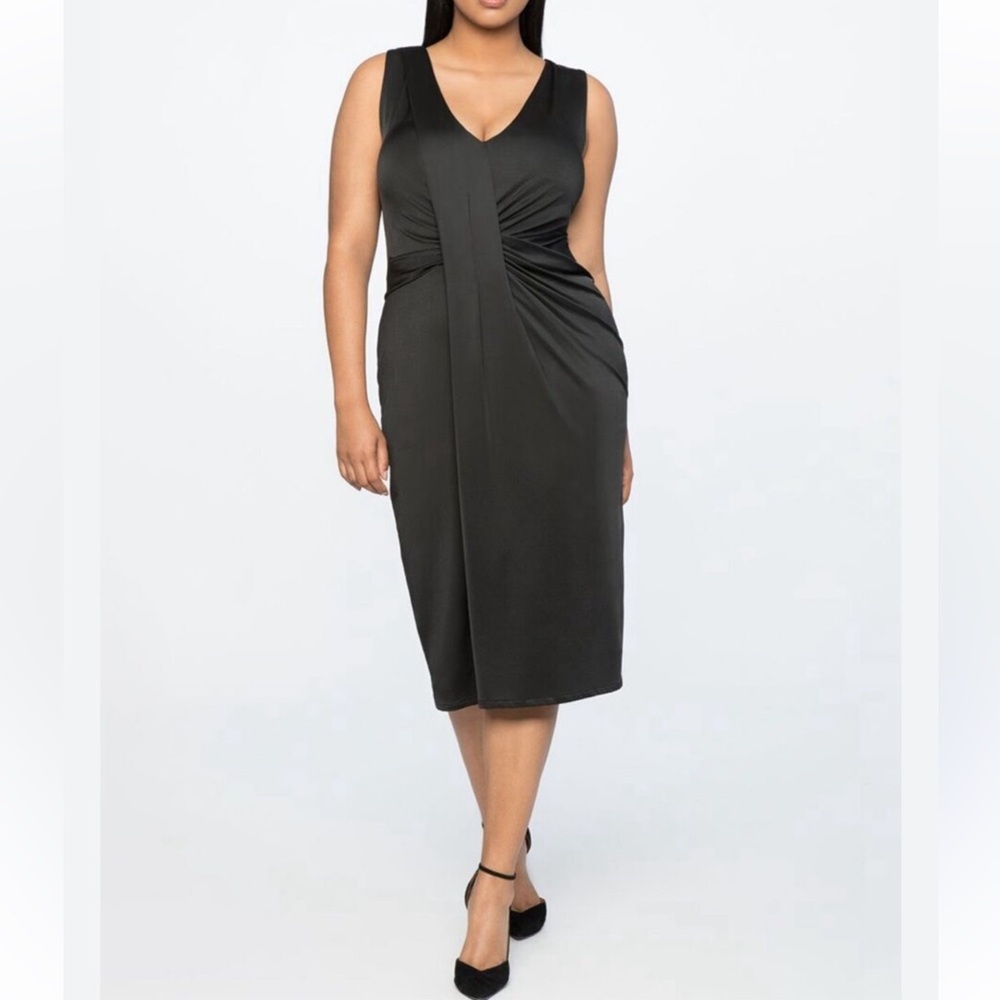 Jason Wu X Eloquii Drape Front V-Neck Dress Sz. 16